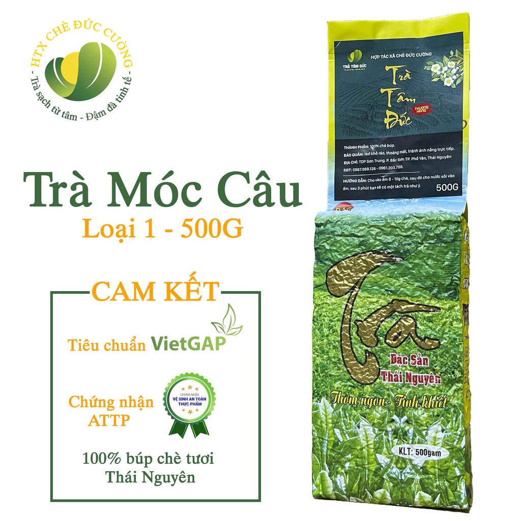 Trà Móc Câu Thái Nguyên cao cấp loại 1 ( 500 Gram ) Trà Tâm Đức, Trà Sạch Tiêu Chuẩn VietGap