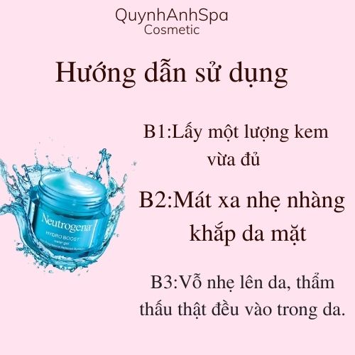 Kem dưỡng ẩm Neutrogena Hydor boost Water gel Dành cho da dầu da khô quynhanhspa20 50ml