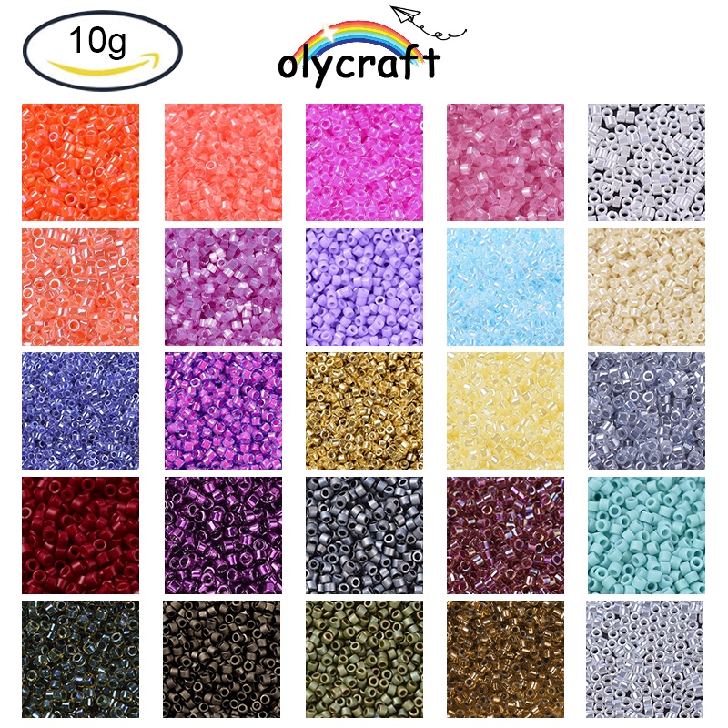 Túi 2000 Hạt Xâu Chuỗi Nhật Bản 10g 11 / 0 1.3x1.6mm: 0.8mm Làm Trang Sức DIY 10g