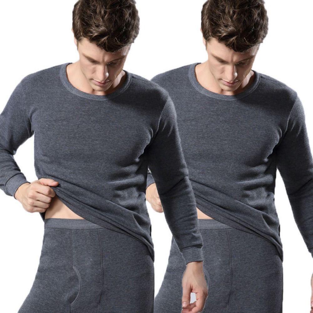 Bộ Đồ Lót Vải Nylon Mềm Co Giãn Màu Trơn Giữ Ấm Mùa Thu Đông Cho Nam MXMUSTY