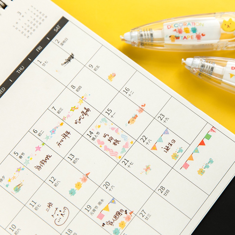 Bút Kéo Sticker Họa Tiết Hoạt Hình Đáng Yêu Tiện Dụng