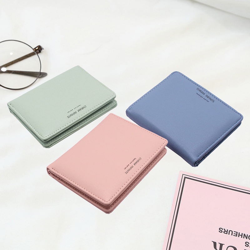 Ví Nữ Mini Màu Trơn Phong Cách retro Thanh Lịch