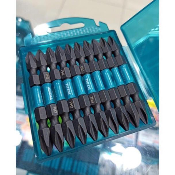Bộ 10 mũi bắt vít hai đầu  PH2+PH2x65mm (có  nam châm hít) Total TACIM16PH233