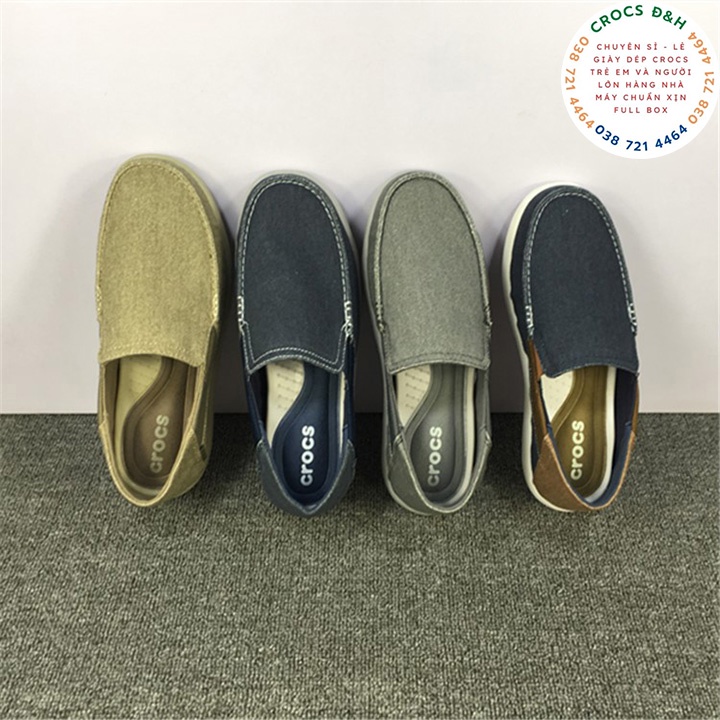 Giày dép crocs - giày vải crocs santa Cruz II cho nam chống trơn trượt, chống hôi chân, hàng nhà máy xuất xịn, đầy đủhộp