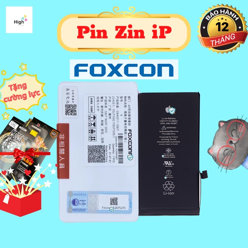 PIN ZIN iP Foxcon 6/6s/6plus/6splus/7/7plus/8/8p/X/Xs/Xr/Xsmax/11/11Pro/11Promax ,Có THAY PIN IP TẠI Shop ạ