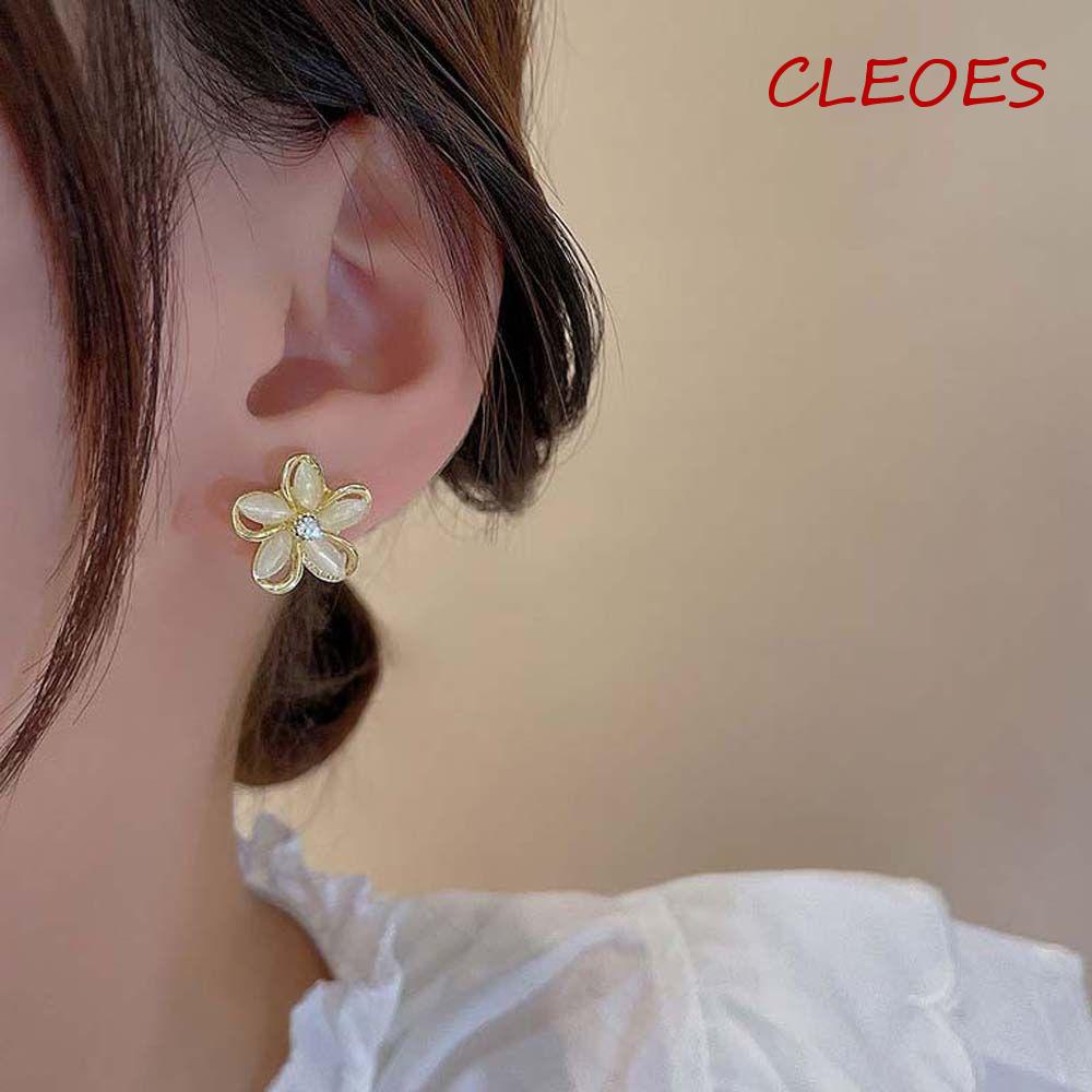 Bông Tai Hoa Mắt Mèo Thời Trang Cho Nữ|Kẹp Tóc