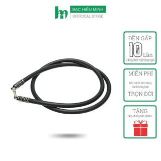 Dây Chuyền Nam Bạc Hiểu Minh DCS038 Dây Cao Su Bọc Bạc