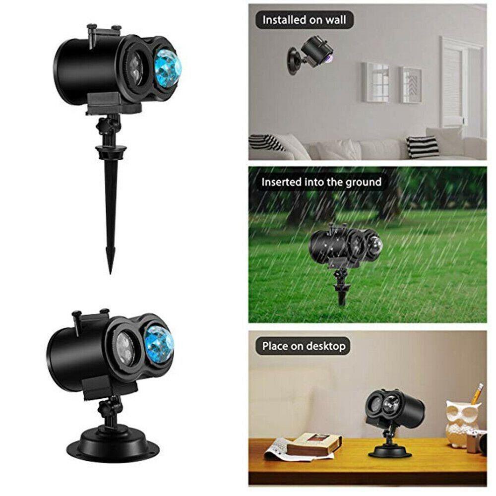 Đèn LED Chiếu Hình Thùng Đôi Chống Nước Có Điều Khiển Từ Xa Trong Nhà Và Ngoài Trời