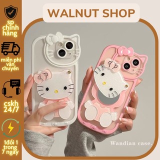 Ốp Kitty có gương thời trang 7plus 8plus x xsmax 11 11promax 12 12promax 13 13promax