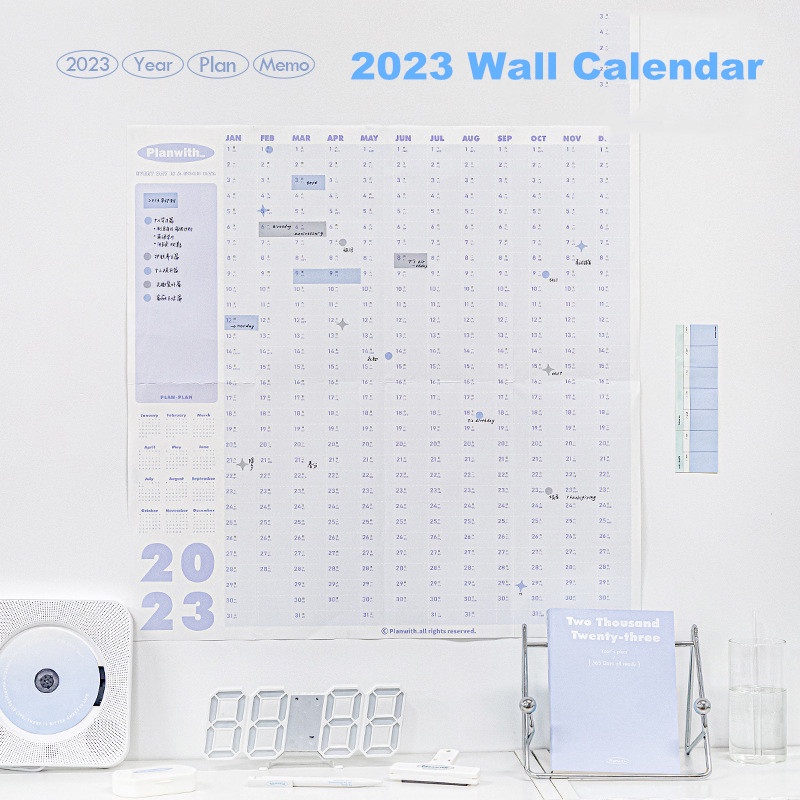Lịch Ghi Chú 2023 Treo Tường Thiết Kế Đơn Giản