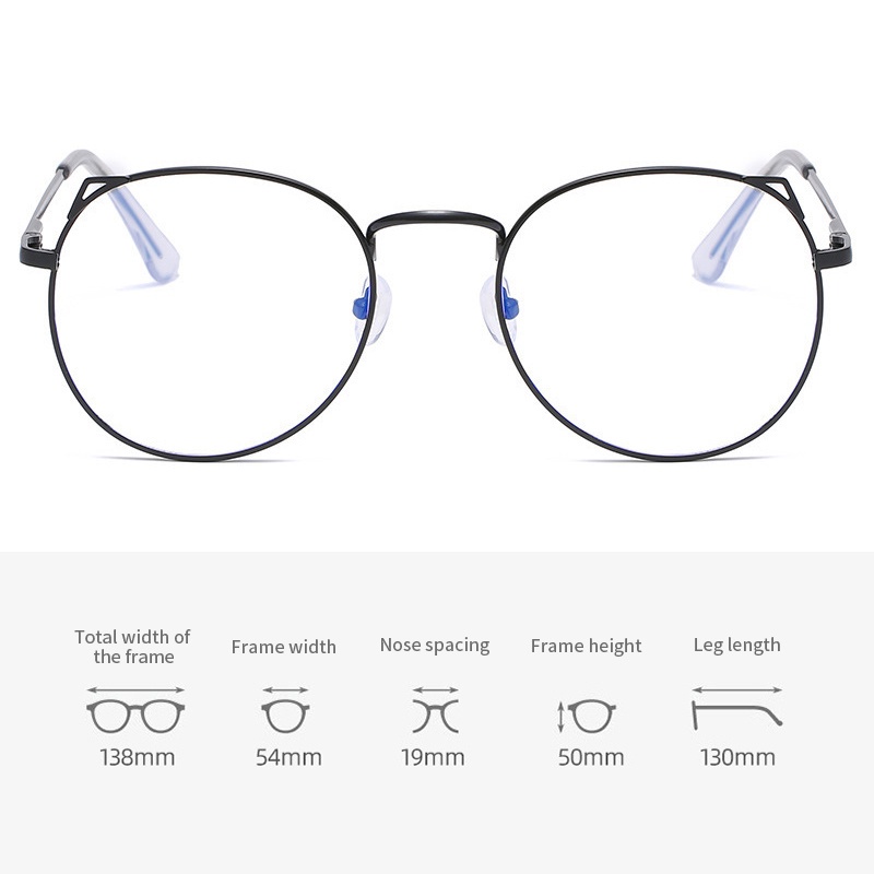 Kính Mát Gọng Kim Loại Chống Bức Xạ Hình Tai Mèo Thời Trang Cho Nữ RYVN