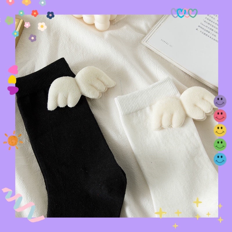 Vớ cổ dài đính 🧚🏼‍♀️ Đôi cánh thiên thần phong cách Lolita
