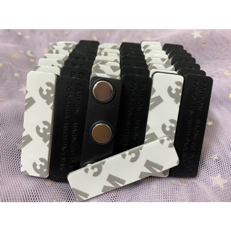 Combo 5 viên nam châm bảng tên, Nam châm đeo bảng tên, Nam châm 3 nút