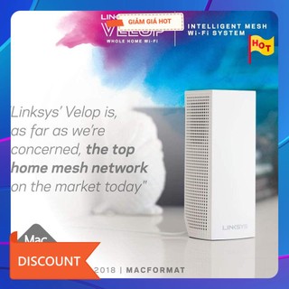 Bộ phát Wifi Linksys Velop WHW0301 Mesh 3 băng tần AC2200Mbps (Hàng chính Hãng)