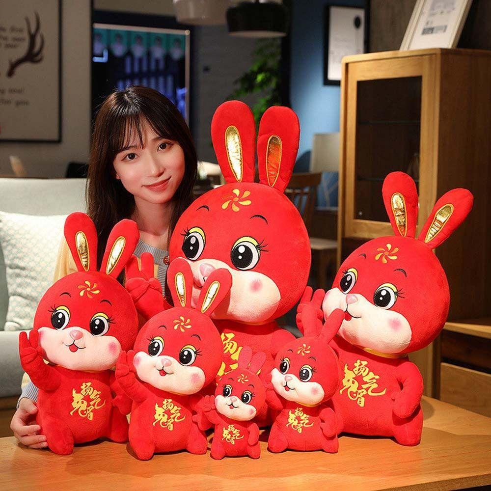 Thú Nhồi Bông Hình Thỏ Phong Cách Trung Hoa Mừng Năm Mới