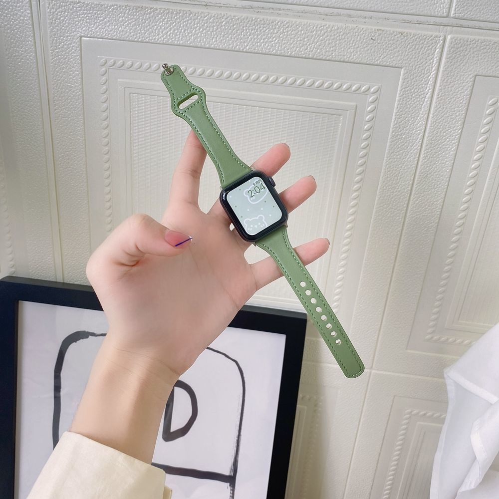 Dây Đeo Bằng Da Thật + Đầu Nối Nhanh Cho Đồng Hồ Thông Minh Xiaomi Watch Premium / Redmi Watch 2 lite