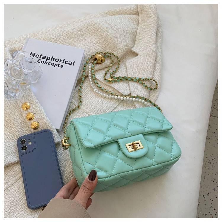 Ielgy Túi Đeo Vai Nhỏ Phong Cách Phương Tây Có Thể Điều Chỉnh Phối Dây Xích Thời Trang Mới