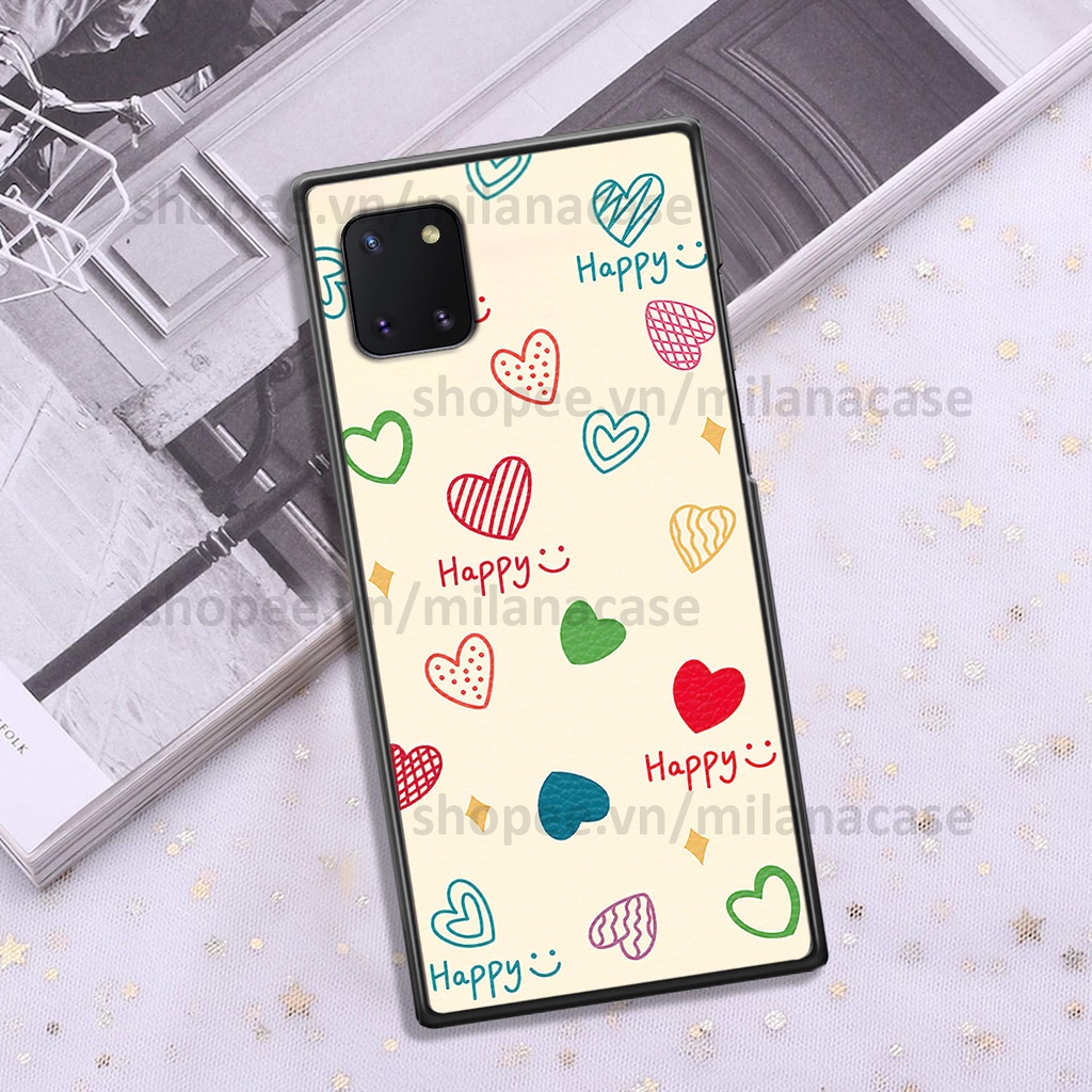 Ốp Samsung Note 10 Lite in hình caro trái tim siêu đẹp, siêu nét đầy phong cách cá tính