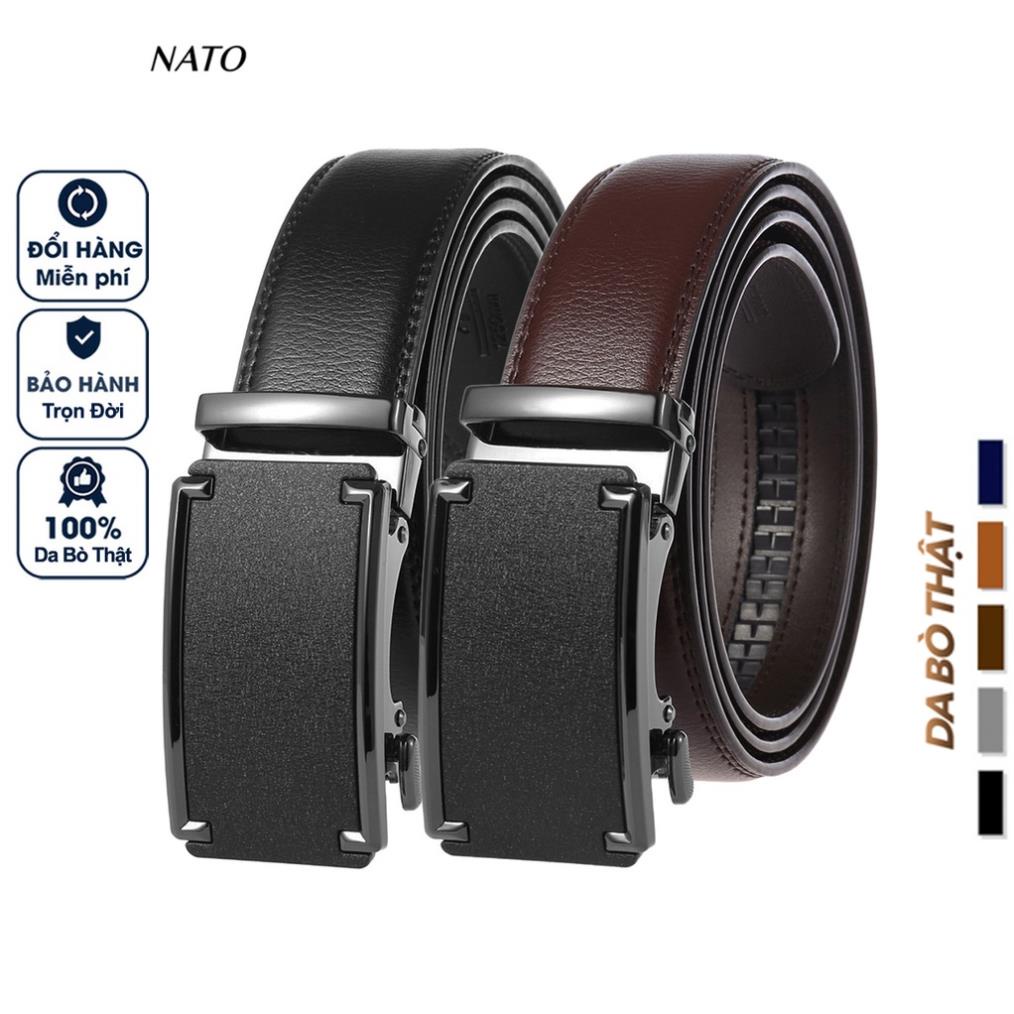 Thắt Lưng Nam BỤI Khóa Tự Động Da Bò Thật Cao Cấp Bền Đẹp Sang Trọng Công Sở Thời Trang Đi Làm Học Dây Nịt Tăng NATO ®️