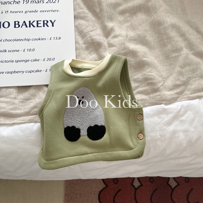 Áo Khoác Lót Nhung Giữ Ấm Phong Cách Ins Hàn Quốc Dễ Phối Đồ Cho Bé Sơ Sinh