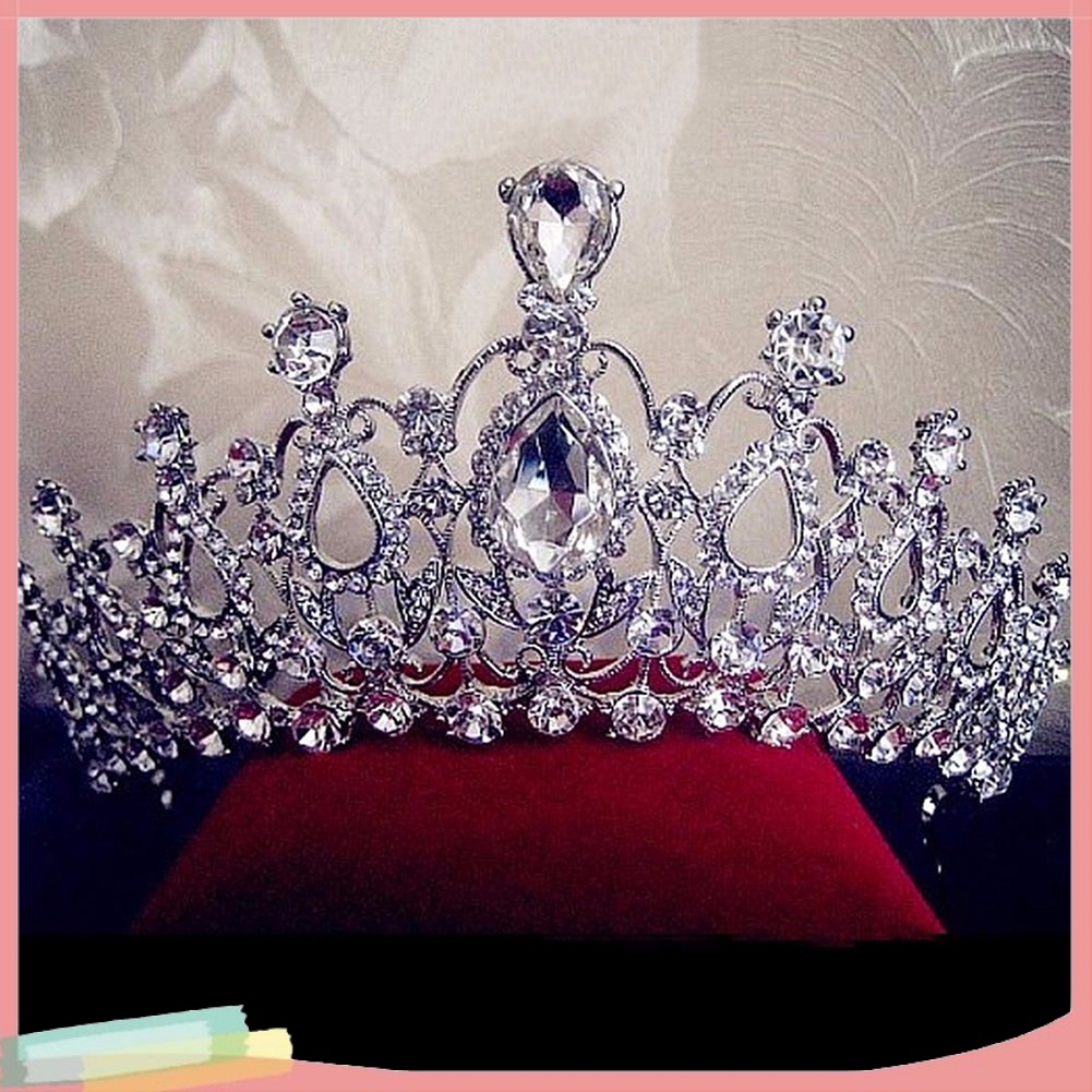 Băng Đô Cài Tóc Hình Vương Miện Đính Đá Lấp Lánh Thời Trang Cho Cô Dâu