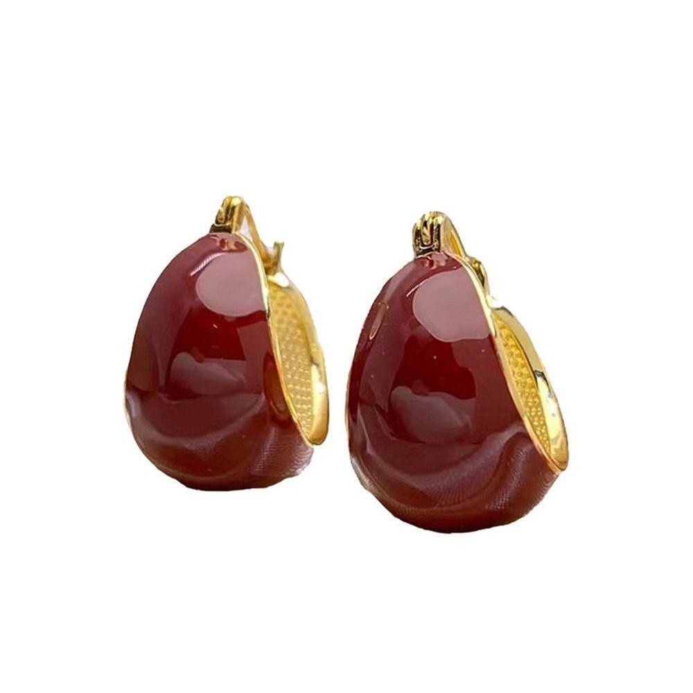 Bông Tai Hình Giọt Nước Tráng Men Độc Đáo Phong Cách Hàn Quốc Thời Trang Cho Nữ