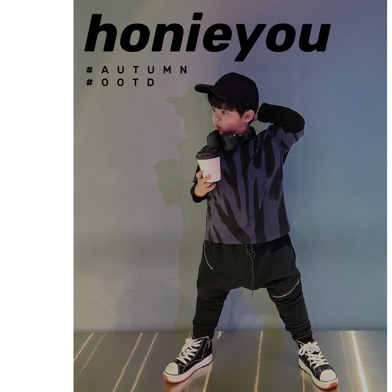 Áo thun bé trai tay giả phong cách hiphop trẻ em
