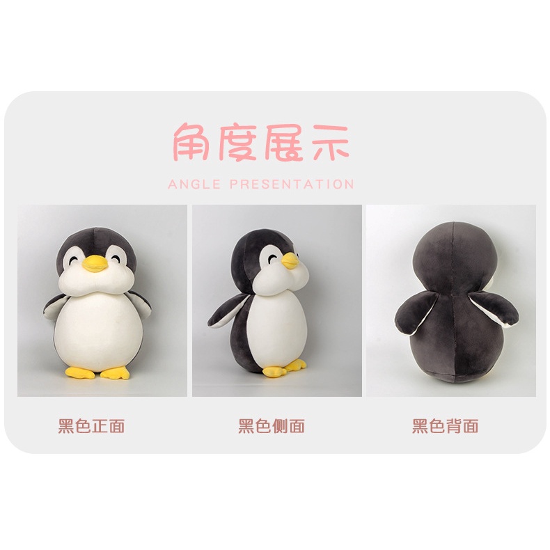 Thú Nhồi Bông Hình Chim Cánh Cụt Đầu To Siêu Mềm Đáng Yêu