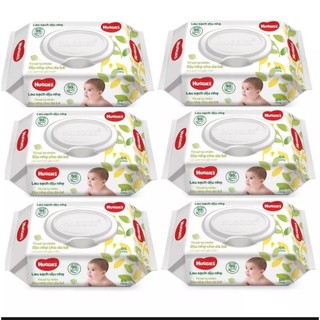 Combo 6 gói khăn ướt Huggies không mùi 64 tờ/1gói .