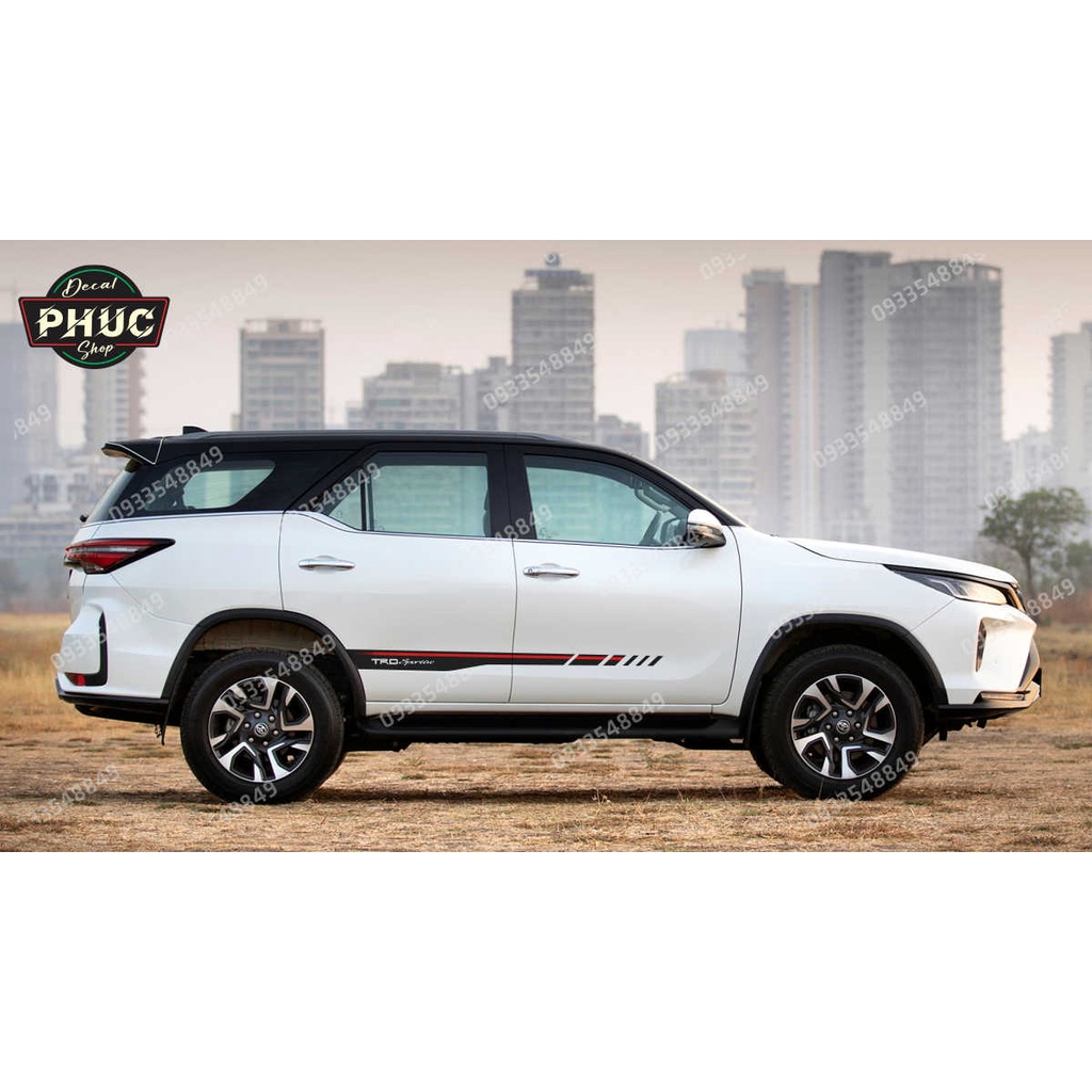 Bộ tem xe FORTUNER 2022 TRD SPORTIVO mẫu 02