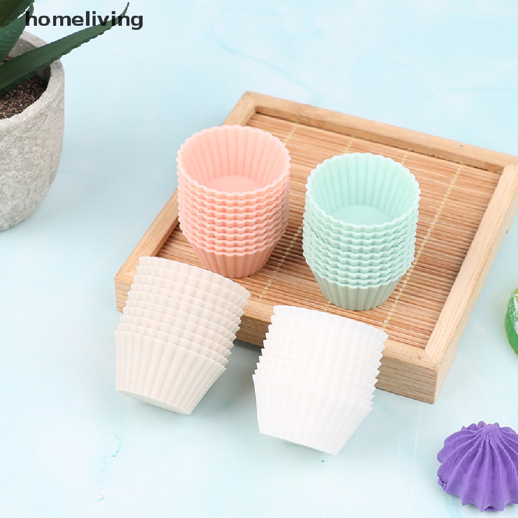 Bộ 10 Khuôn Silicone Làm Bánh Muffin Mini Tiện Dụng