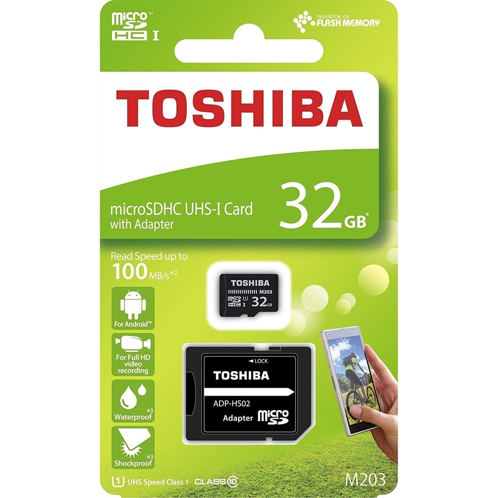 Thẻ Nhớ Toshiba 16GB 32GB 64GB 128GB 100Mb / Sn Microsdxc Uhs-1 Class10 Excer A Cho Điện Thoại Và Máy Tính