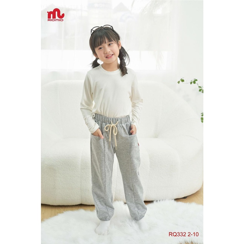 Quần nỉ bé gái thu đông Riomio size 13-40 kg chất liệu mềm mịn ấm áp đi chơi phong cách thể thao sành điệu - RQ332