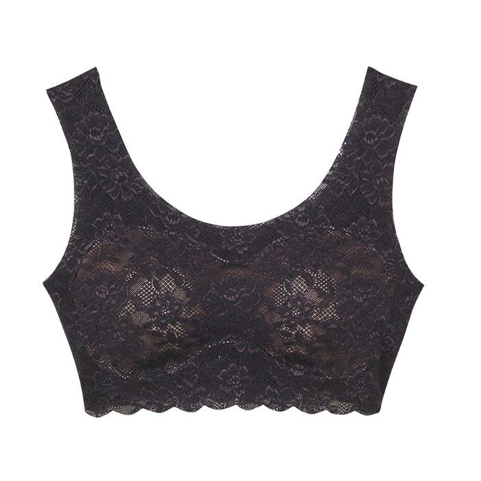 Áo lót nữ ren Halftop Cherish Moon Gunze TC4855 không gọng, không đường viền, không móc cài nội địa Nhật