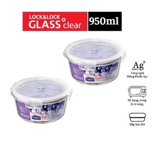Bộ 2 Hộp thủy tinh lock and lock 950ml