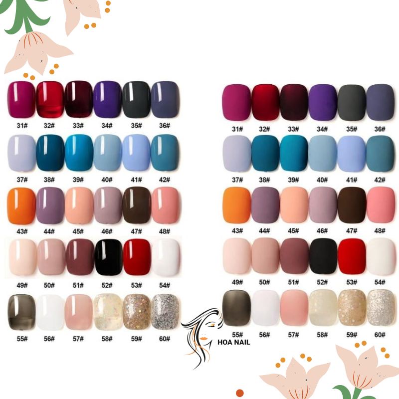 Sơn gel AS mẫu chai vuông 60 màu siêu hot  15ml