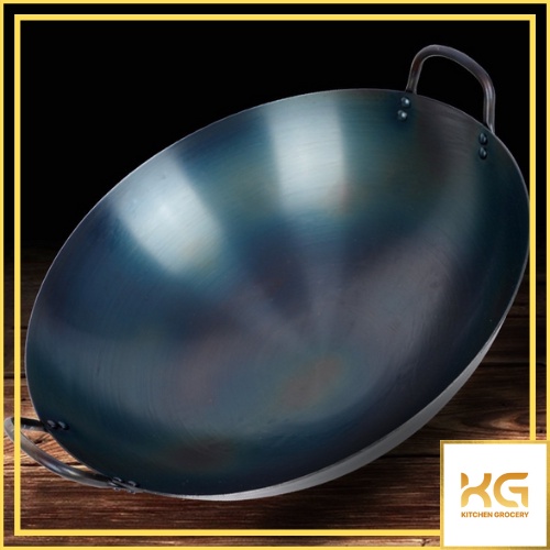 Chảo thép đen chống dính hai quai 40cm, 45cm, 50cm, 55cm, 60cm
