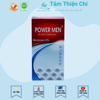 Bao cao su Powermen ngọc trai chống xuất tinh sớm hộp 12 chiếc