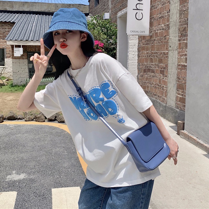NRVP Áo Thun Unisex Mùa Hè Dáng Suông Tay Cộc Phong Cách Hàn Quốc Cho Nam Nữ