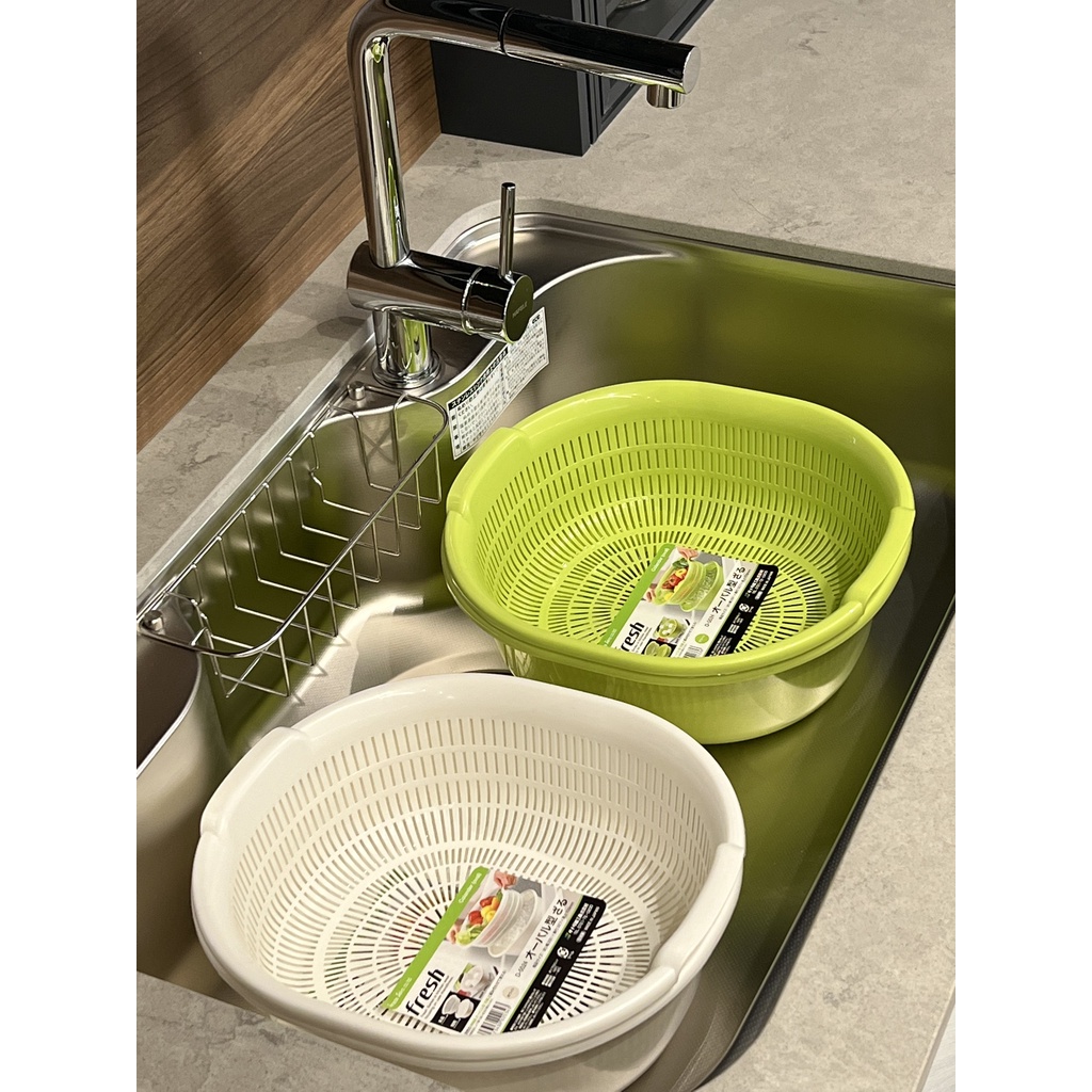 Set 2 rổ chậu nhập Nhật chất lượng dung tích 5.3L (bộ gồm: 1 rổ + 1 chậu)