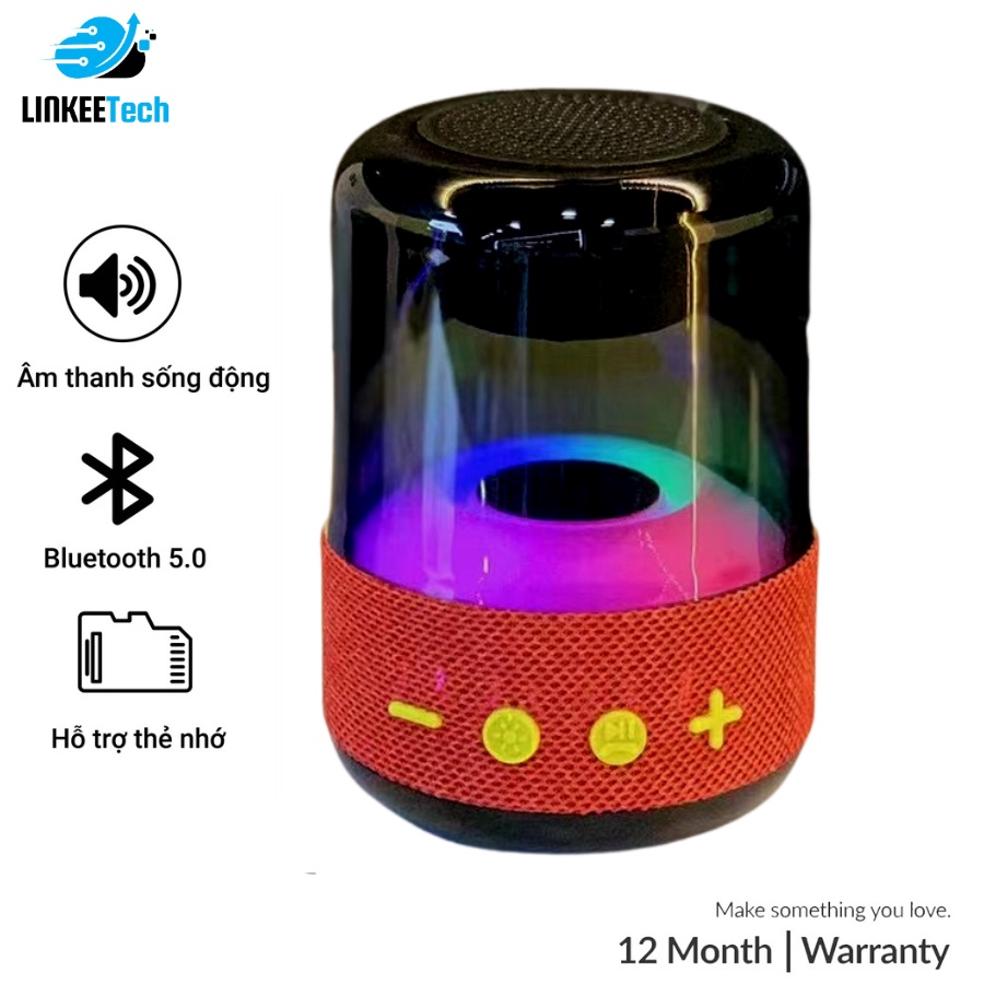 Loa Bluetooth Mini Z6 Nhỏ Gọn Tiện Lợi 5.0  Âm Thanh Sống Động LED RGB nháy theo nhạc Hỗ Trợ Thẻ SD-LinkeeTech