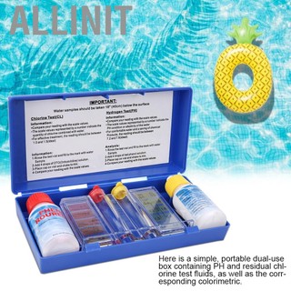 Allinit PH Chlorine Water Quality Test Kit Swimming Pool Tester Testing Box HD