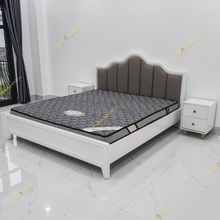 Giường ngủ trắng sơn 2k, boc nệm tân cổ điển gỗ cn mdf cpx-g51