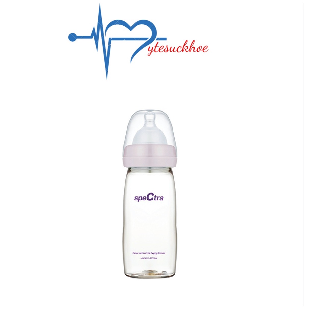 BÌNH SỮA PPSU CỔ RỘNG SPECTRA 260ML (CÓ NÚM TI SIZE L)