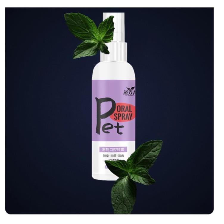 Orgo- Xịt vệ sinh khử mùi hôi răng miệng cho chó mèo ORAL SPRAY PET 120ml hôi mồm