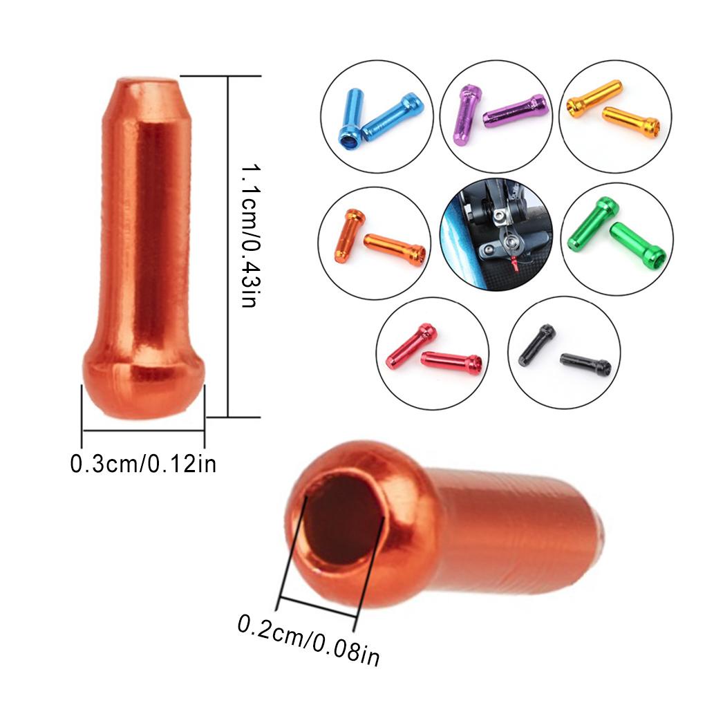 Set 50 Nắp Bảo Vệ Dây Phanh Xe Đạp Leo Núi Bằng Hợp Kim Nhôm