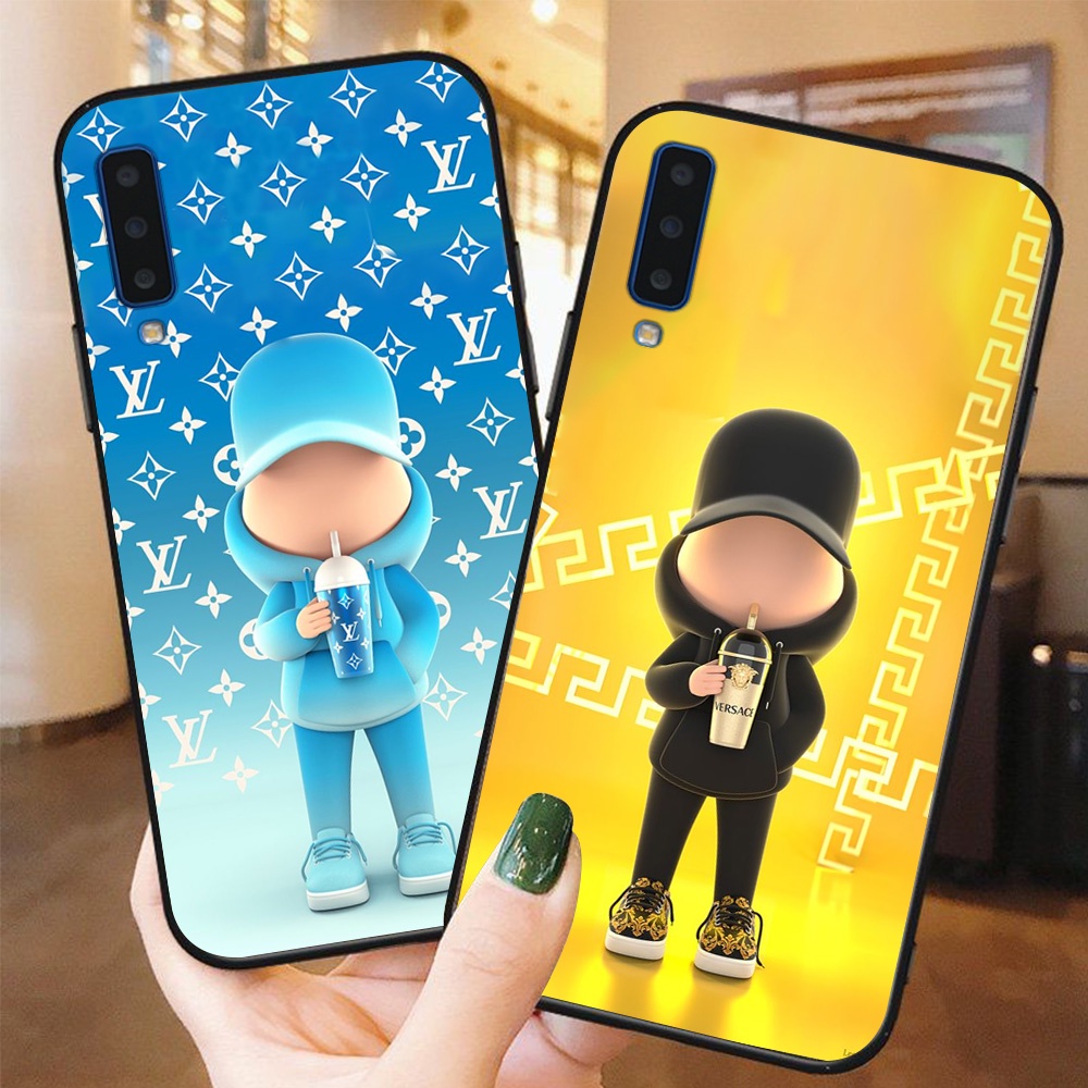 Ốp lưng điện thoại Samsung a7 2018 / ss a9 2018 trà sữa thời trang baleciaga