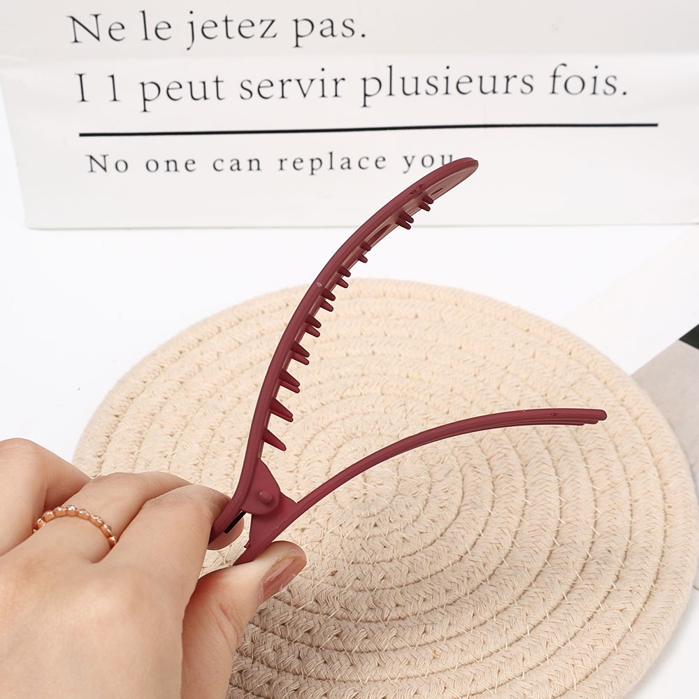 Kẹp Tóc Acrylic Màu Trơn Chống Trượt Thời Trang Hàn Quốc Cho Nữ