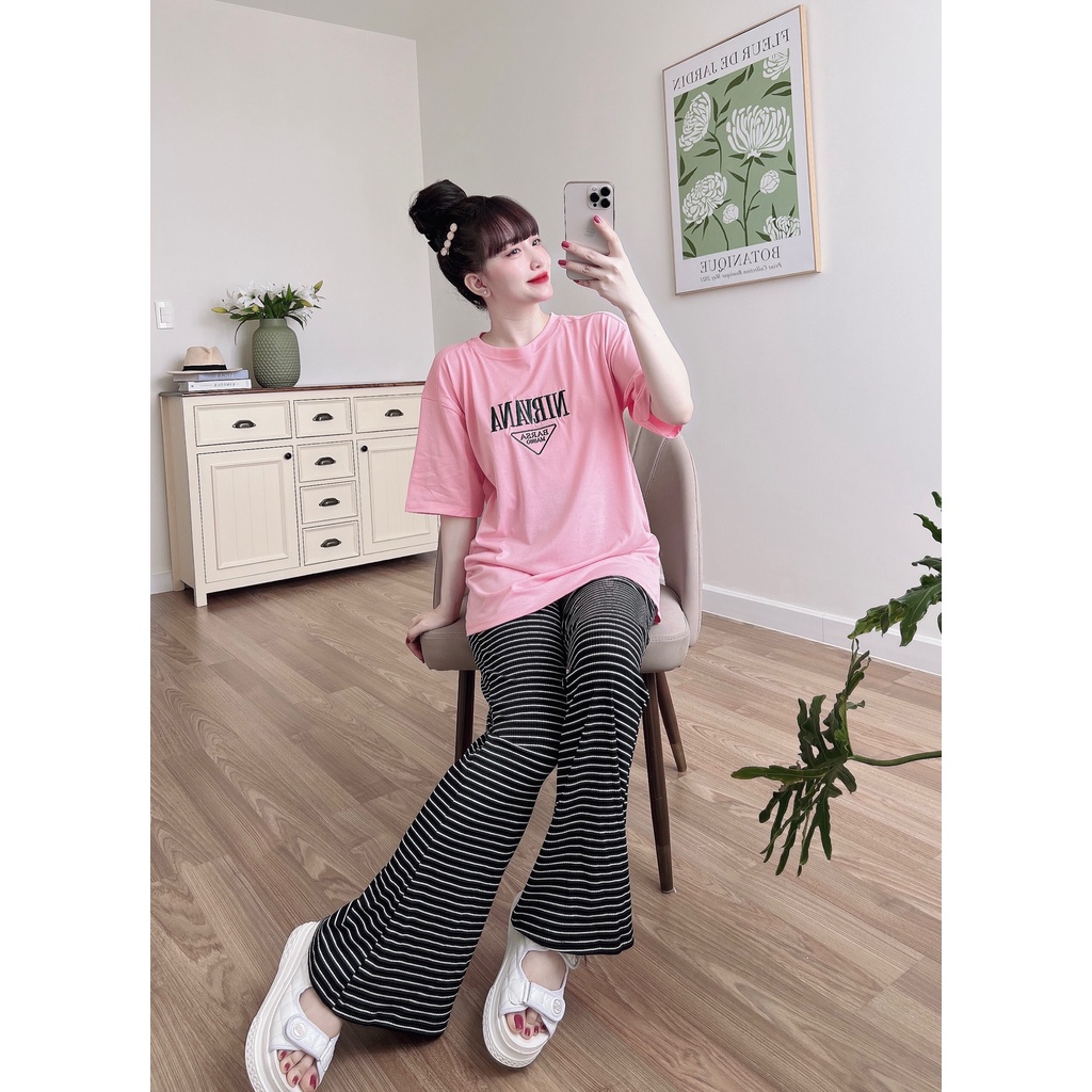 ⛅️ SET BỘ COTTON 100% SIÊU XINH QUẦN LOE HACK DÁNG Ạ