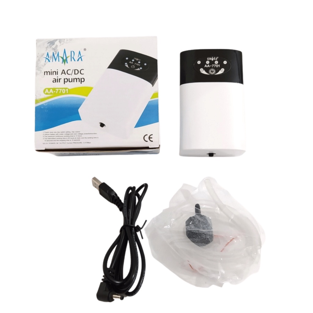 (Shop Amart) Máy Bơm Không Khí aa 7701 1 Lỗ ac / dc Sạc usb